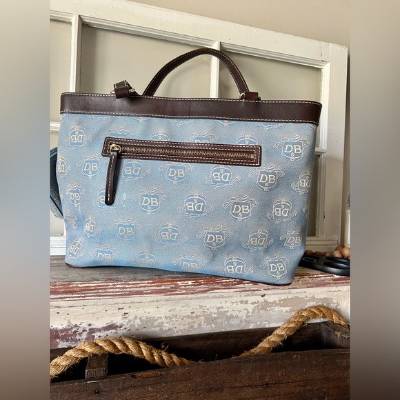 NWOT Vintage DOONEY & BOURKE Bag in Blue/Cream - Picture 12 of 16